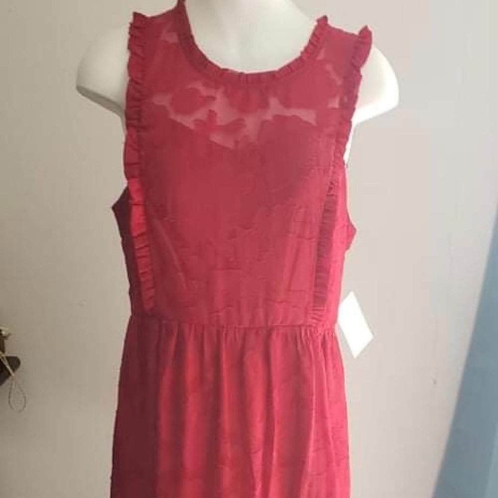kensie Women's Delicate Burnout Dress Size L